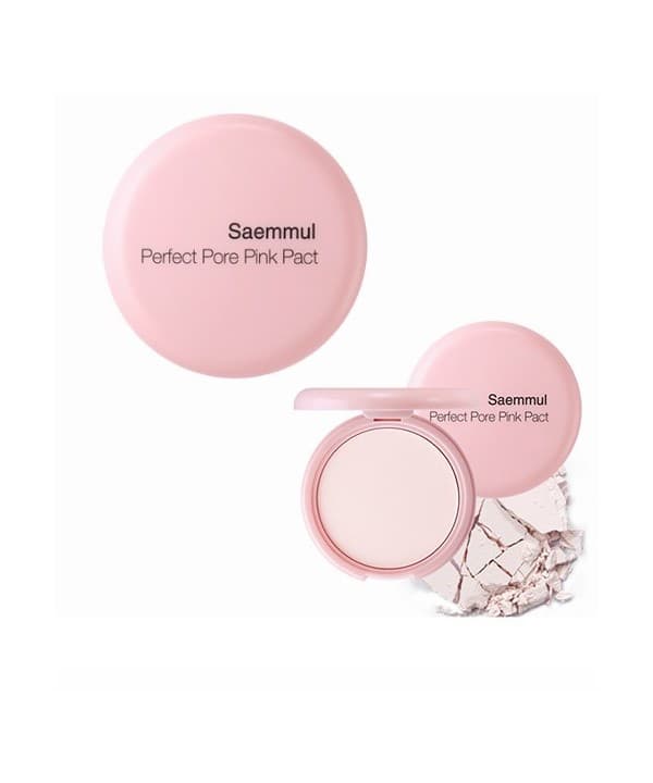 Розовая компактная пудра для чувствительной кожи THE SAEM Saemmul Perfect Pore Pink Pact